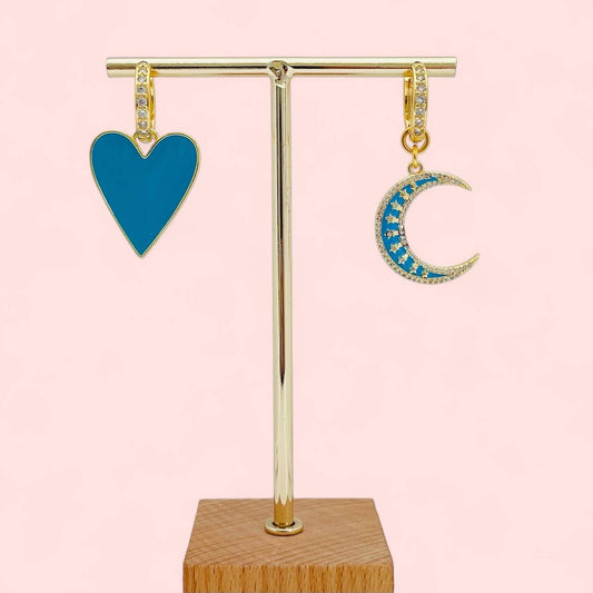 Pendientes tipo argolla Luna Sky