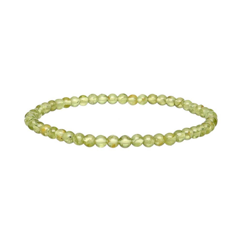 Pulsera de Peridoto de 4 mm