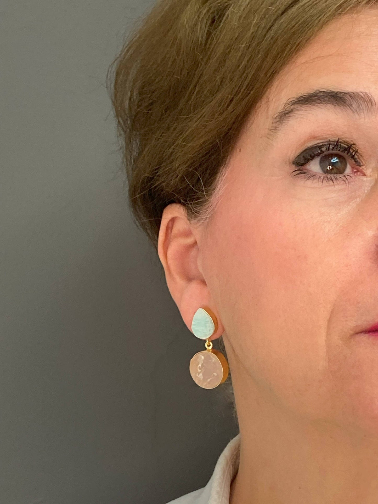 Pendientes piedras naturales. Bisutería. Hecho a mano.