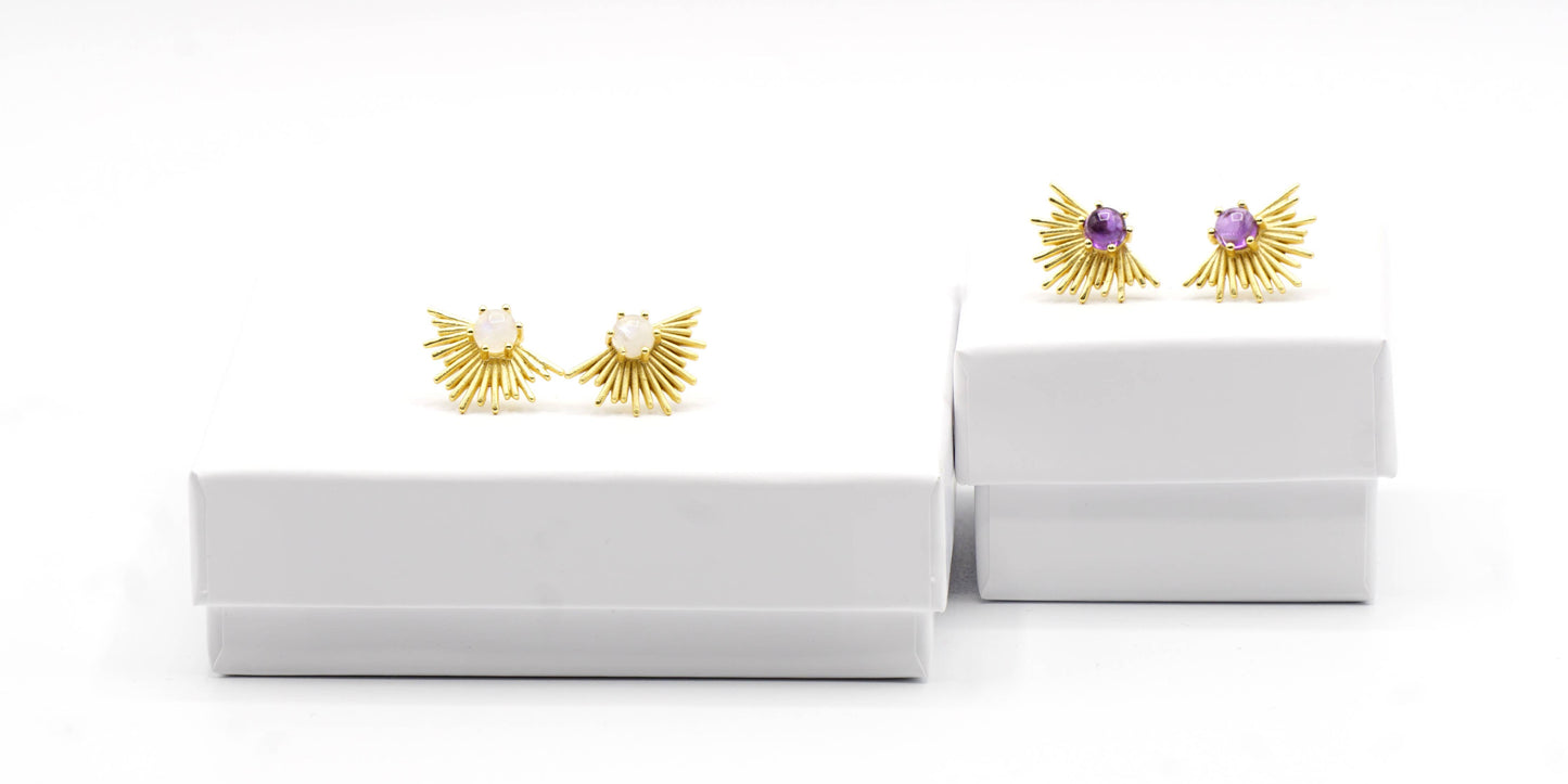 Pendientes mujer: sunrise de amatista
