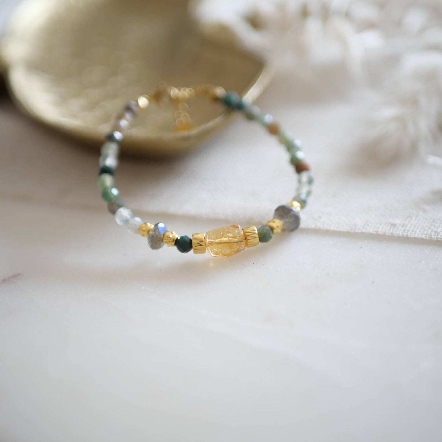PULSERA ANIYA CITRINO ÁGATA INDIA