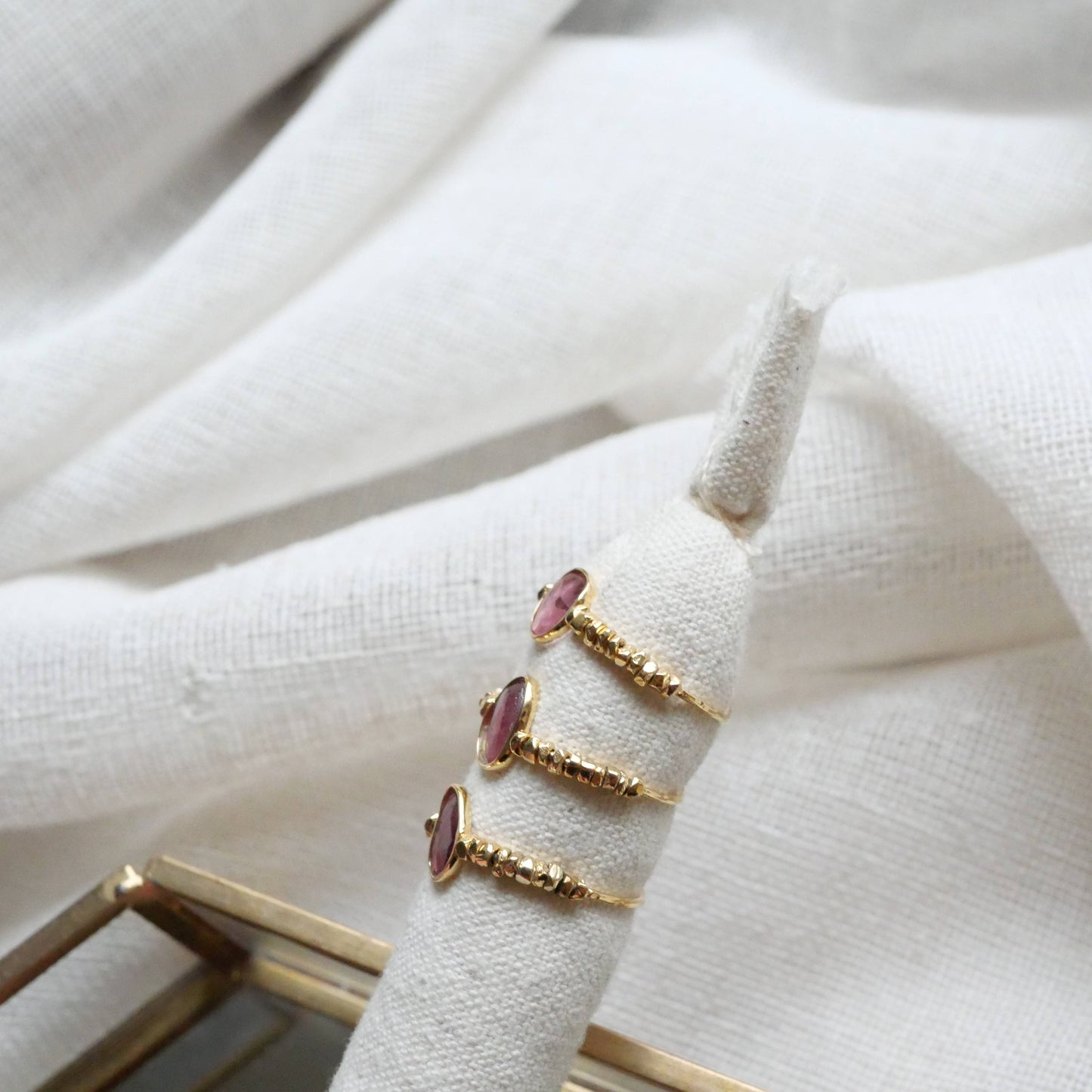ANILLO AJUSTABLE SOUMYA ROSA TURMALINA