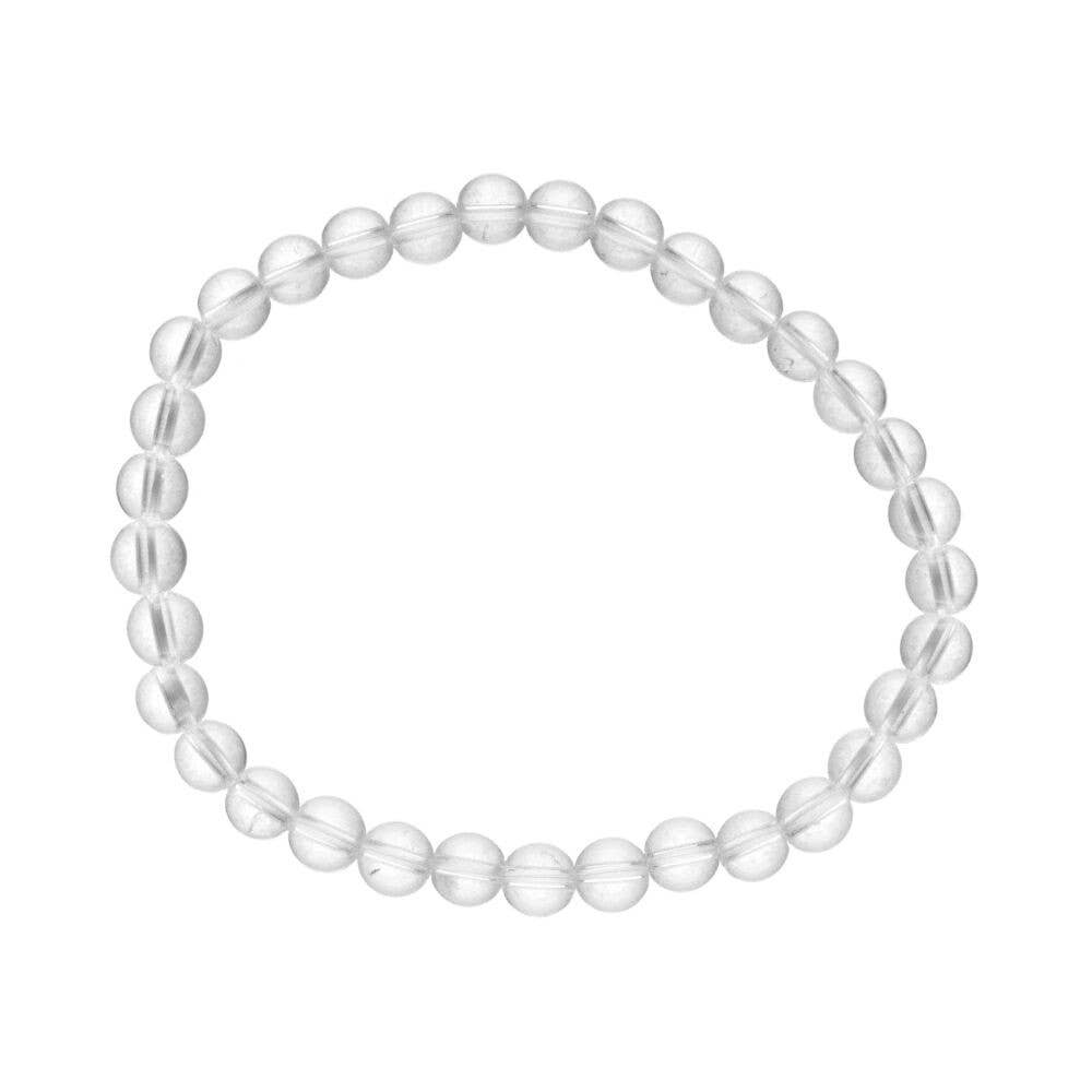 Pulsera de Cuarzo Blanco 6mm