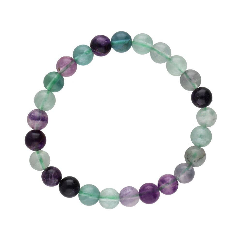 Pulsera de Fluorita Arcoíris Verde 8mm