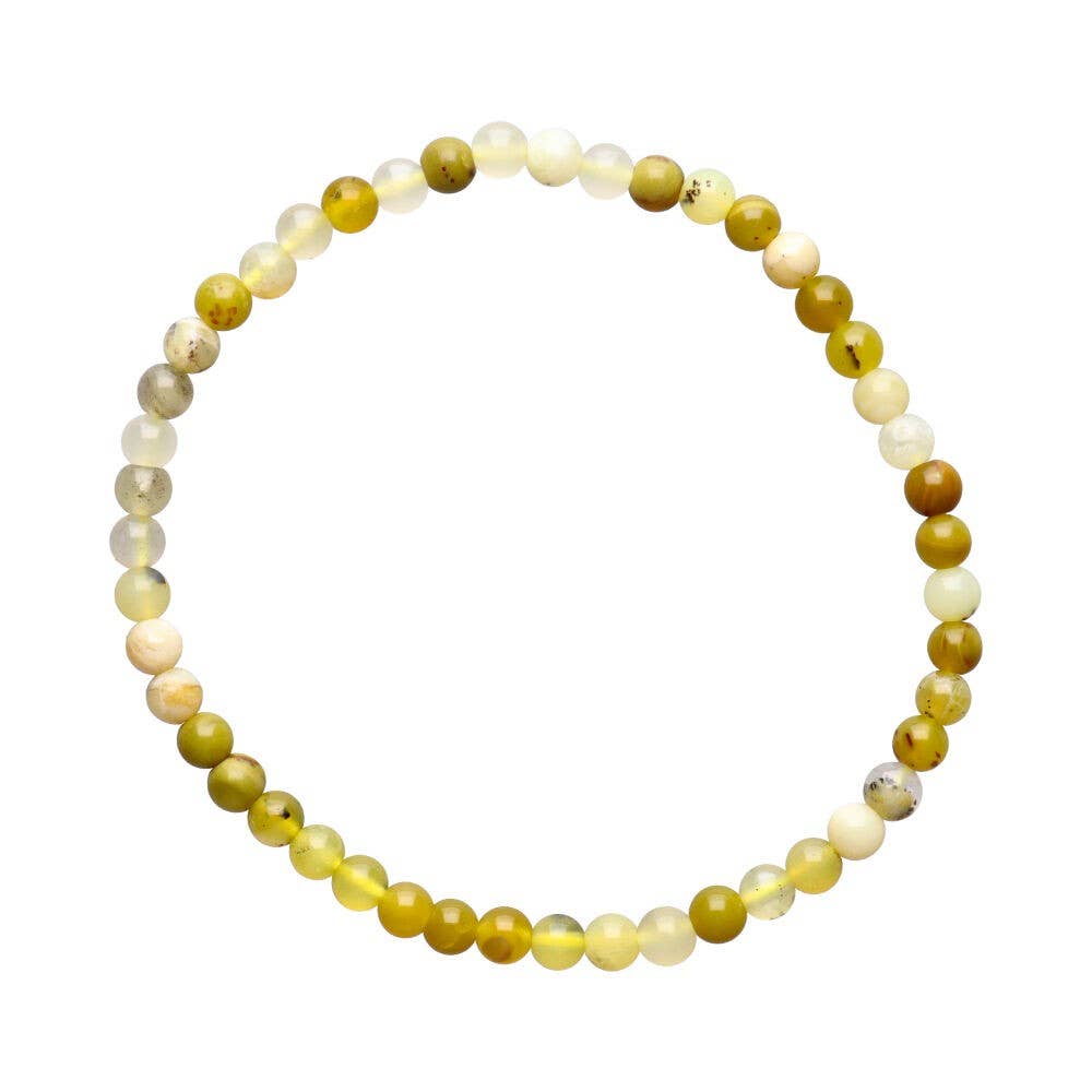 Pulsera de ópalo amarillo de 4 mm