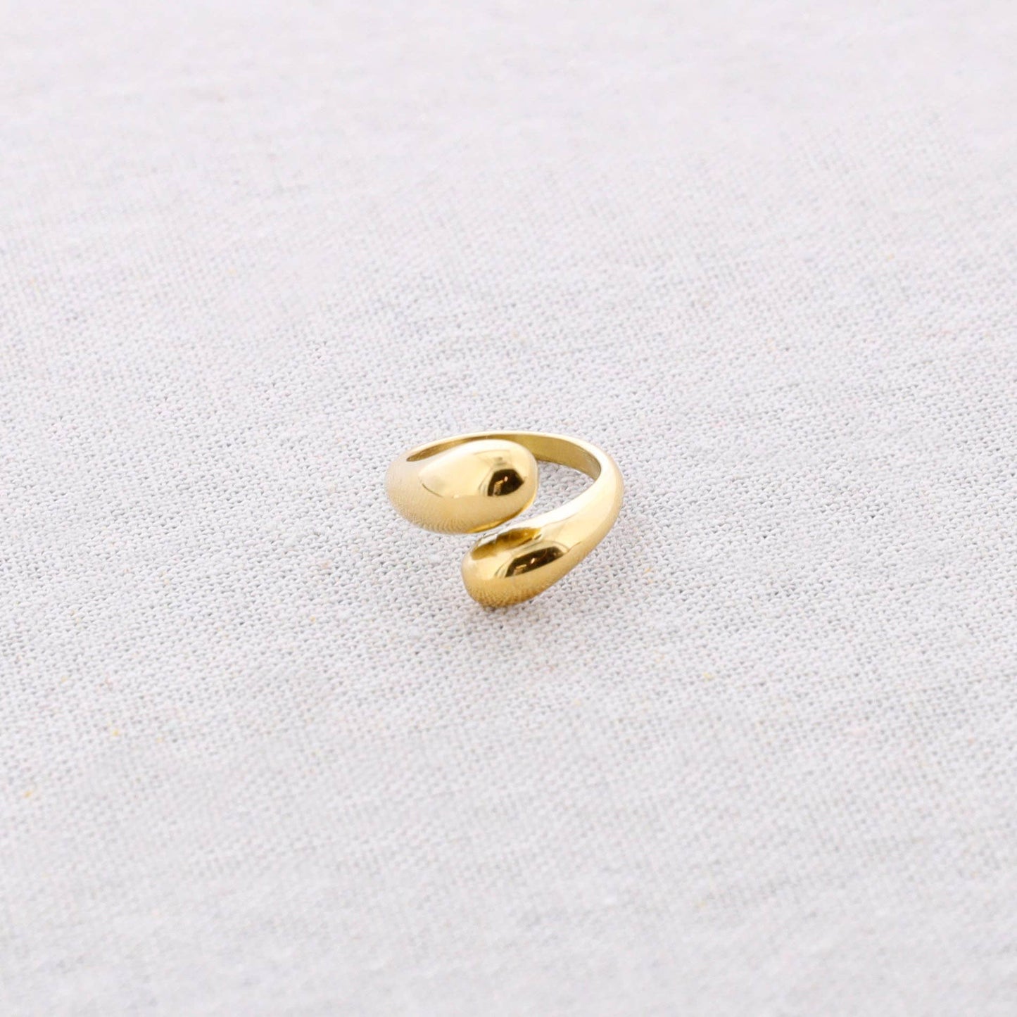 Anillo Acero Doble Gota