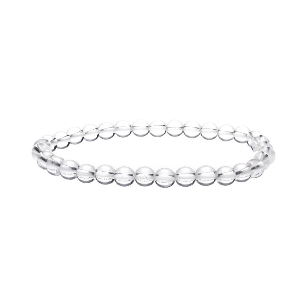 Pulsera de Cuarzo Blanco 6mm