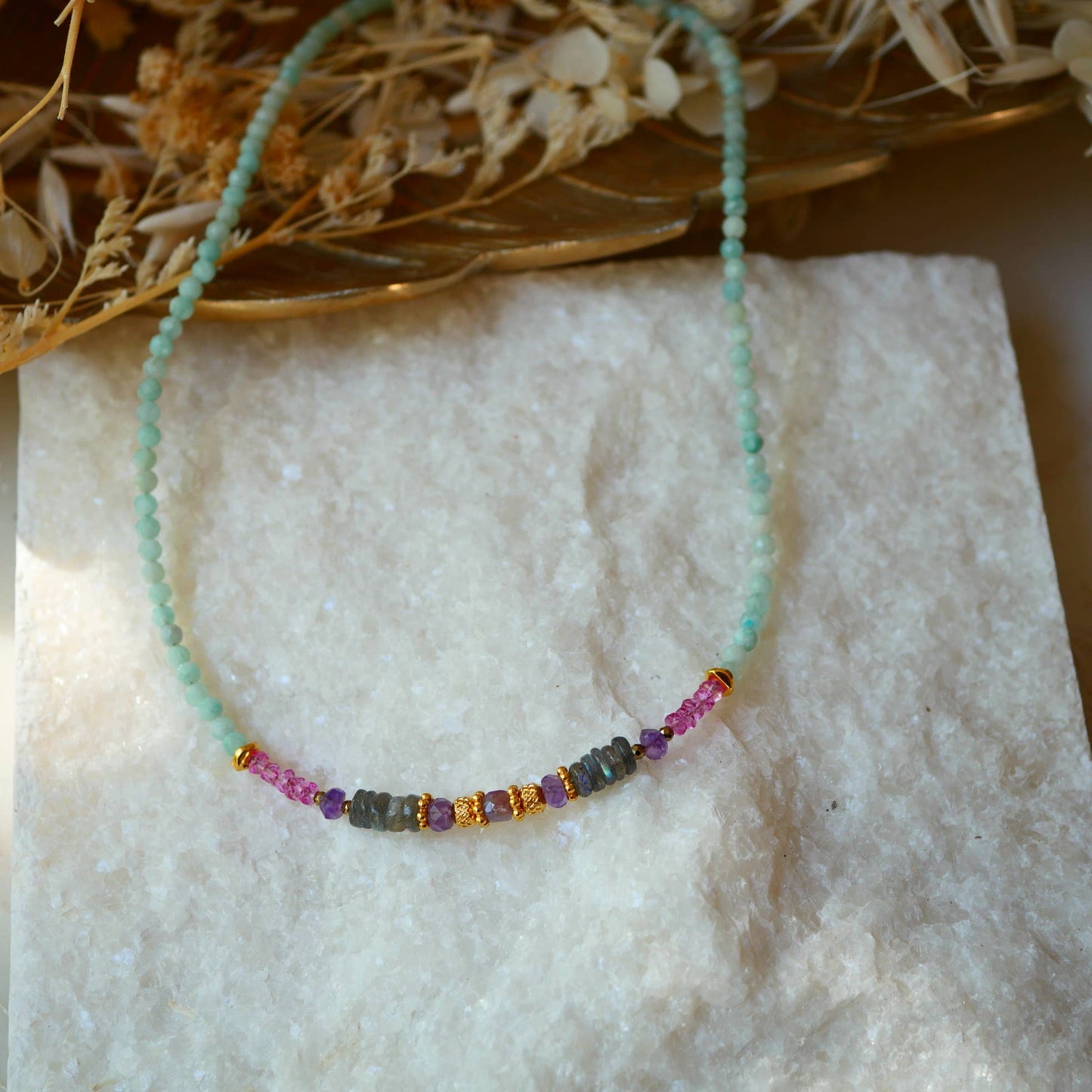 COLLAR BHADRAKI AMAZONITE