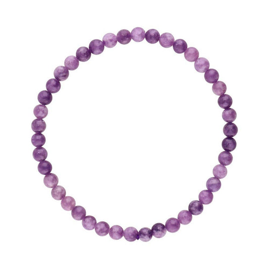 Pulsera de lepidolita de 4 mm