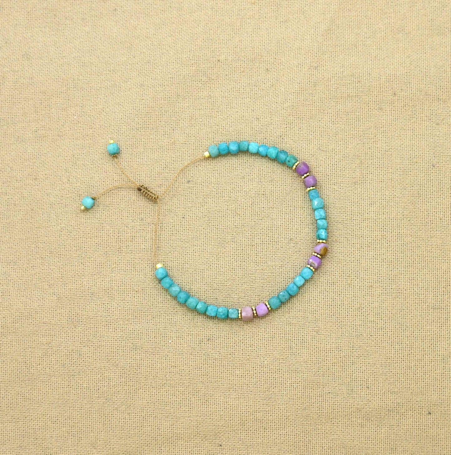 Pulsera Amaya, amazonita y rodocrosita