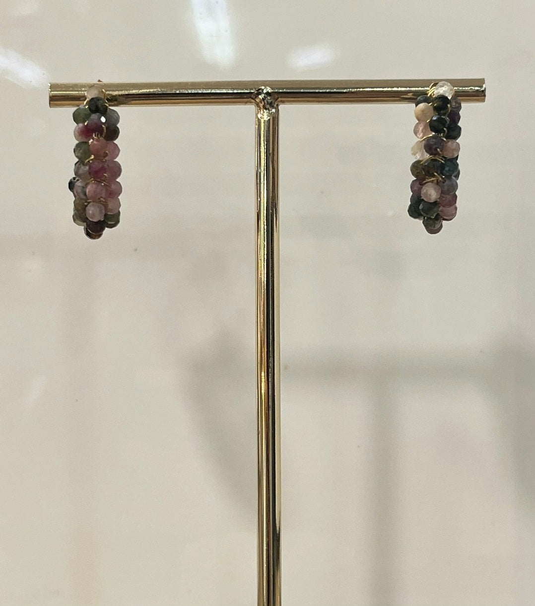 IVAN JWLR- Pendientes plata 925 zigzag piedra nat