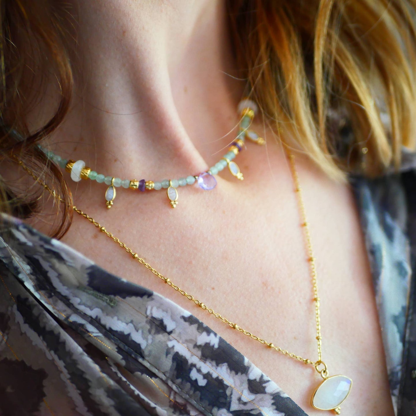 COLLAR CHAMAK AVENTURINA