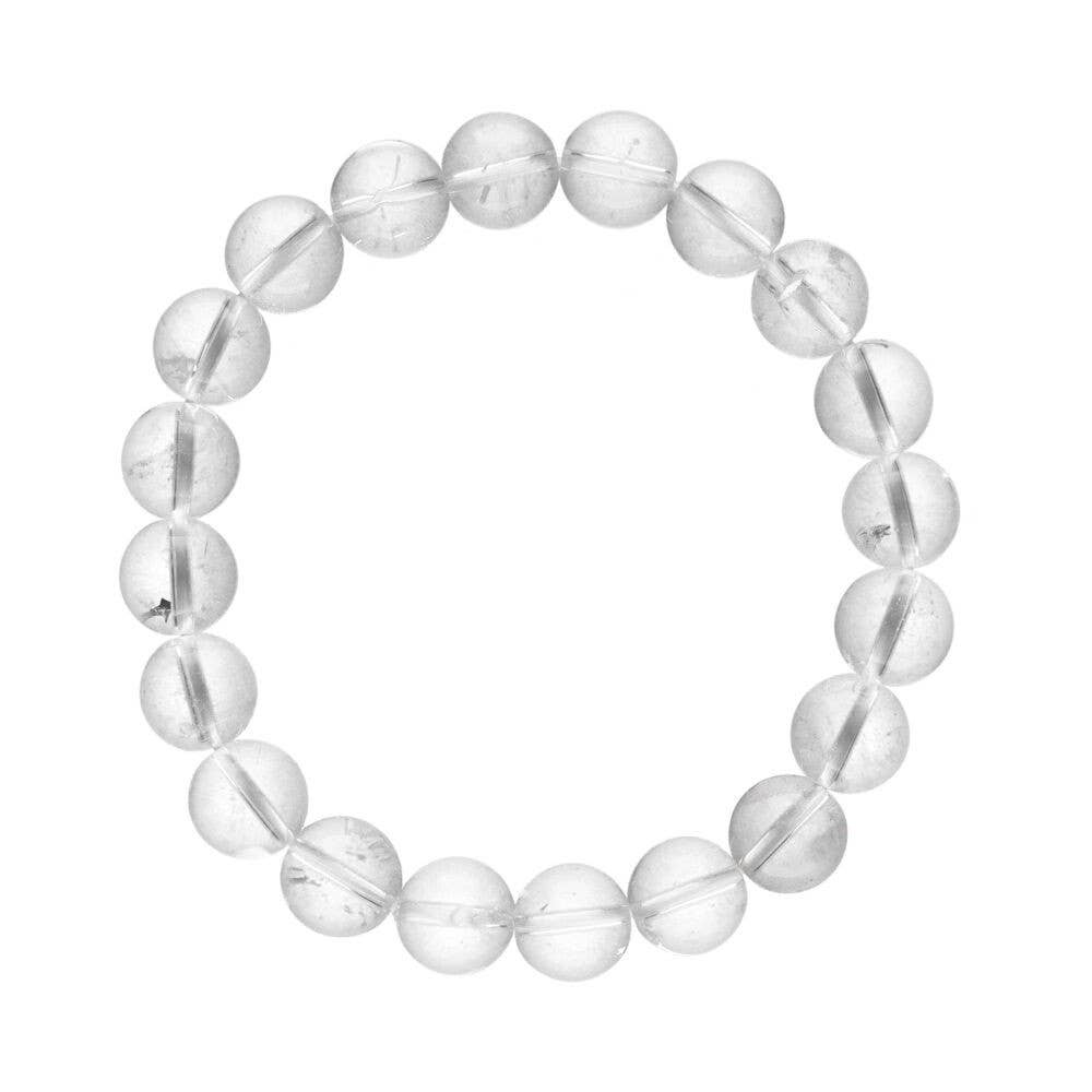 Pulsera de cuarzo blanco 10 mm