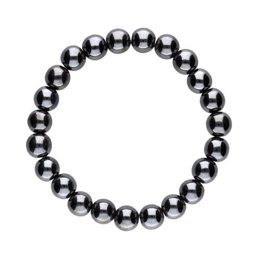 Pulsera de hematites 10 mm para hombre