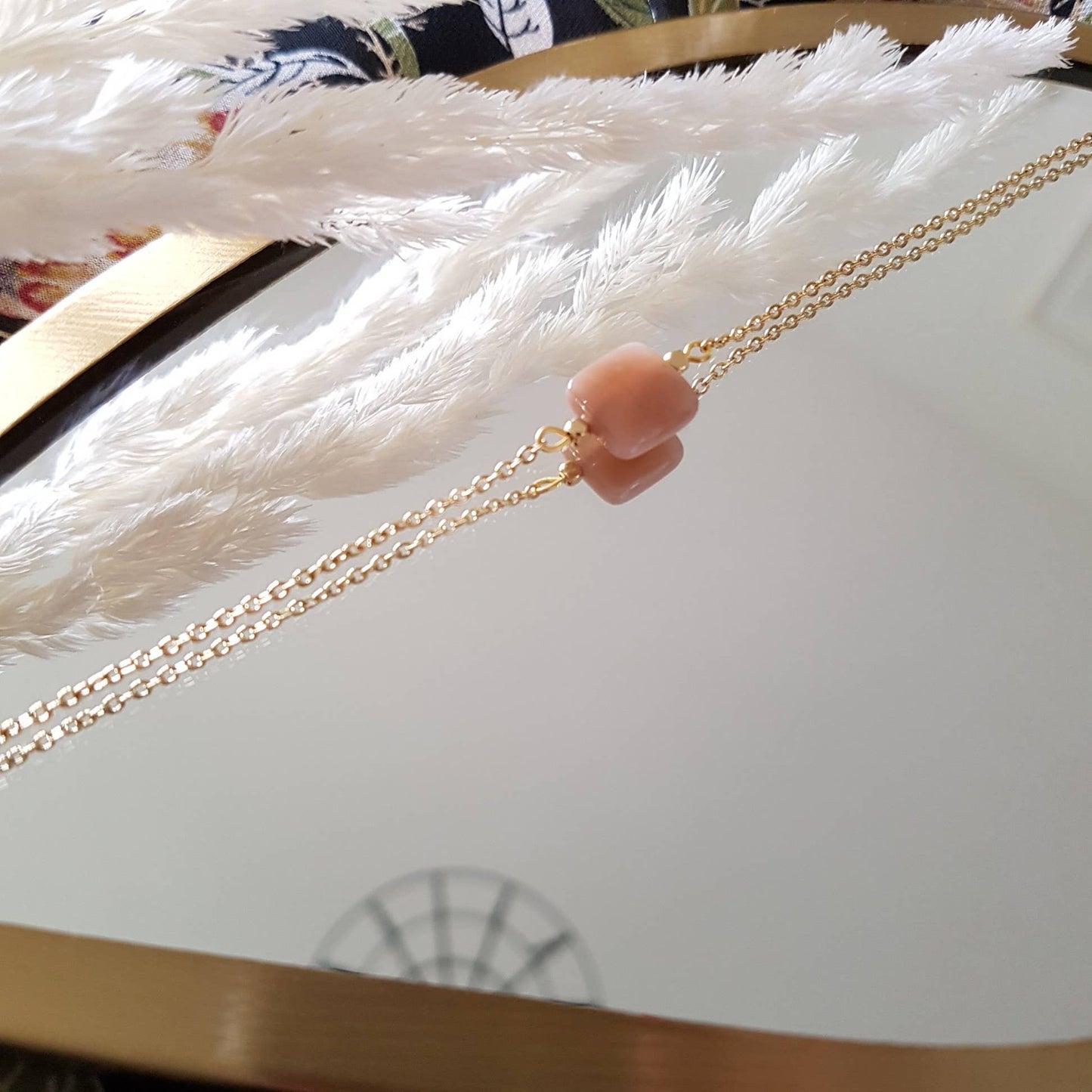 PULSERA ABBY PIEDRA LUNA NARANJA