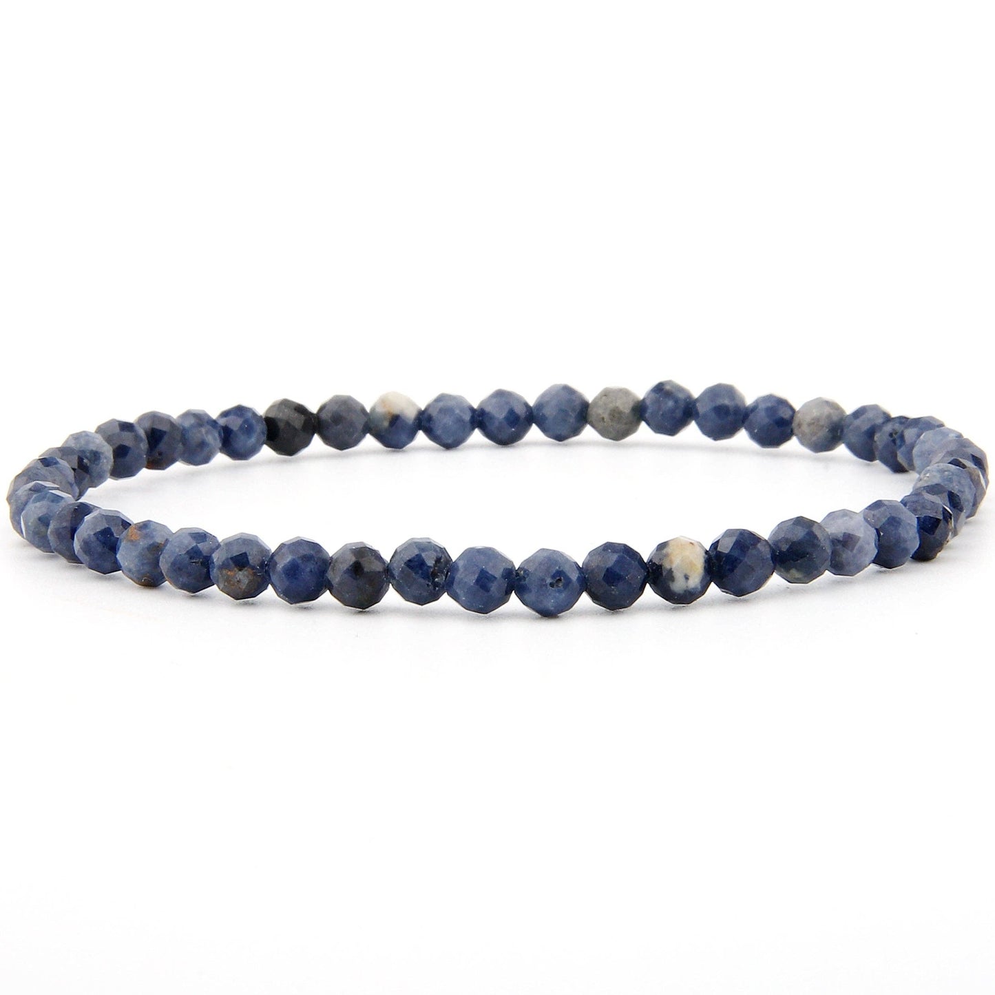 Pulsera de zafiros facetados 4 mm