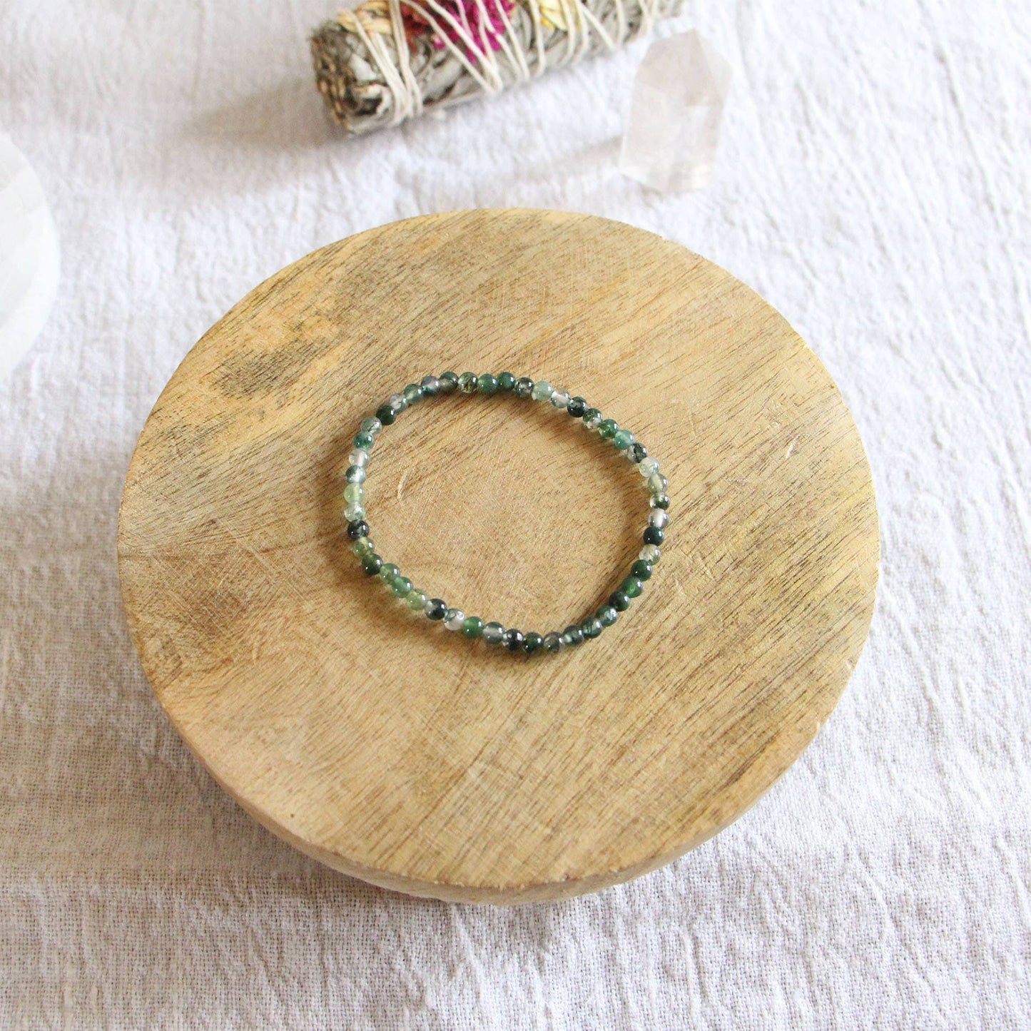 Pulsera de Ágata Musgosa 4mm