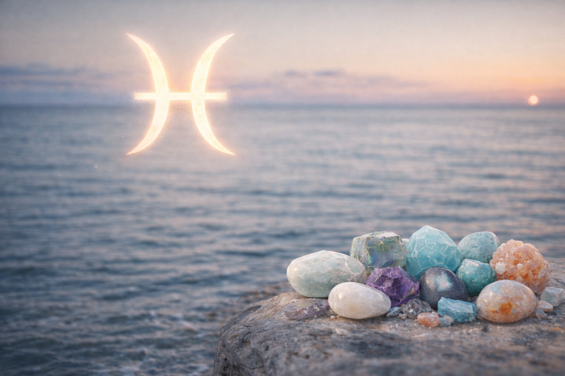 Temporada de Piscis y Sus Piedras: Guía Completa para Equilibrar tu Energía, Intuición y Protección Espiritual