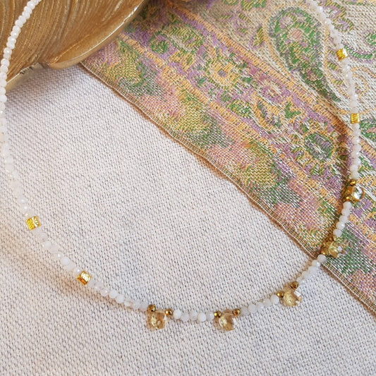 COLLAR PIEDRA LUNA CITRINO - DAYA