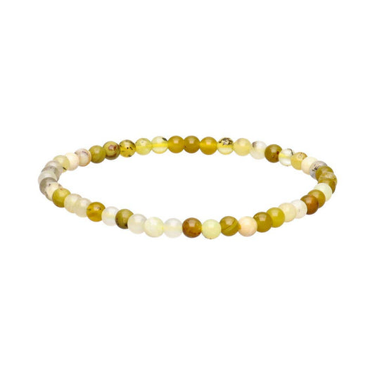 Pulsera de ópalo amarillo de 4 mm
