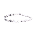 Pulsera Howlite, bola lisa, 4 mm