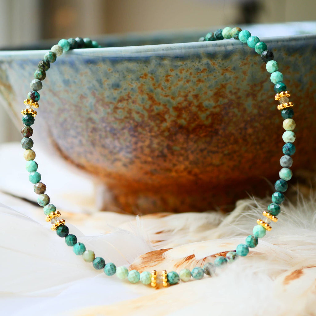Collar PAOLA – Piedras Naturales (Granate, Apatita, Turquesa o Turmalina Multicolor)