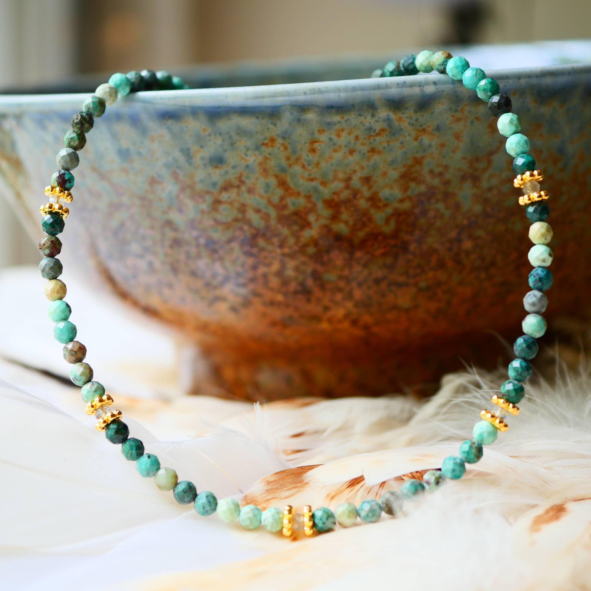 Collar PAOLA – Piedras Naturales (Granate, Apatita, Turquesa o Turmalina Multicolor)