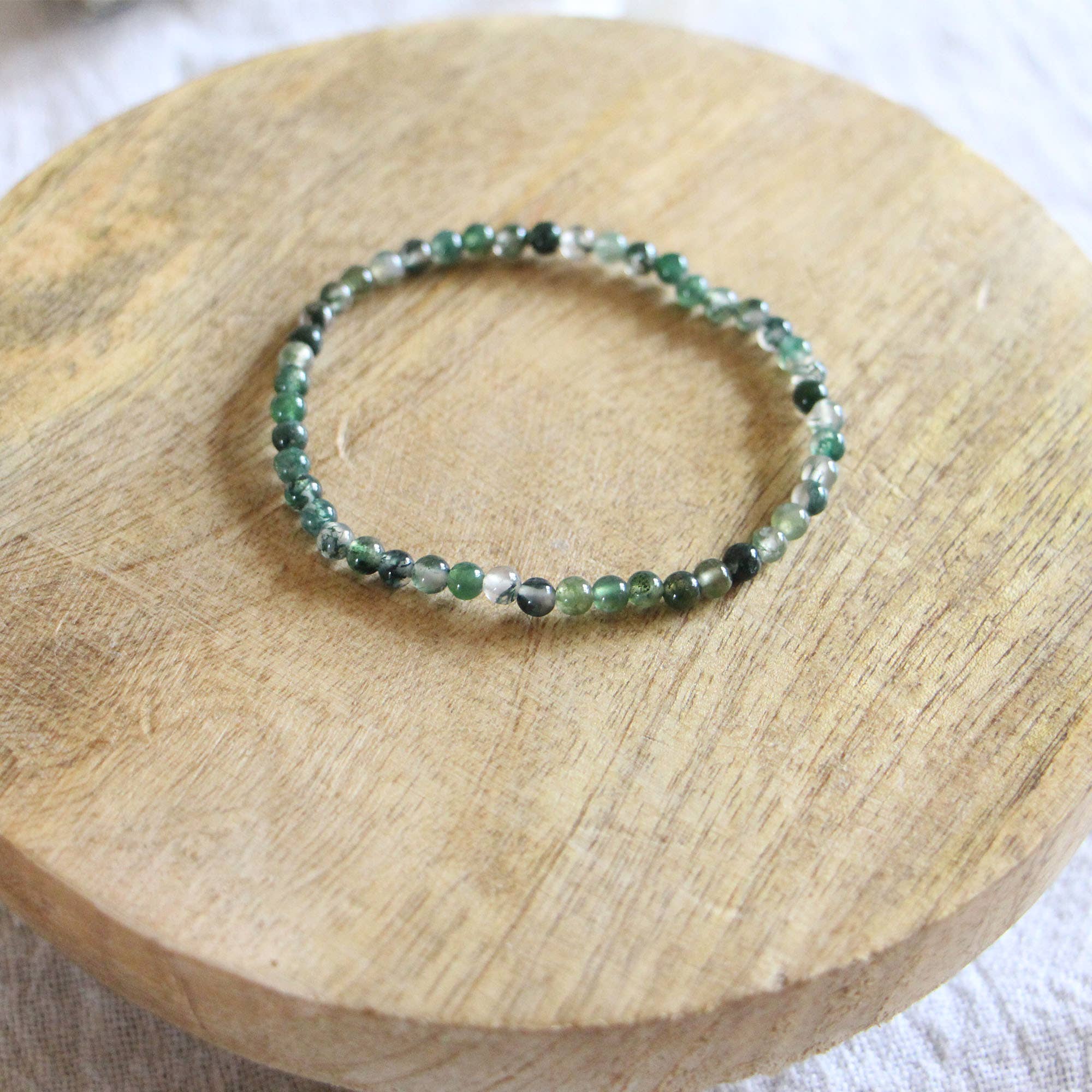 Pulsera de Ágata Musgosa 4mm