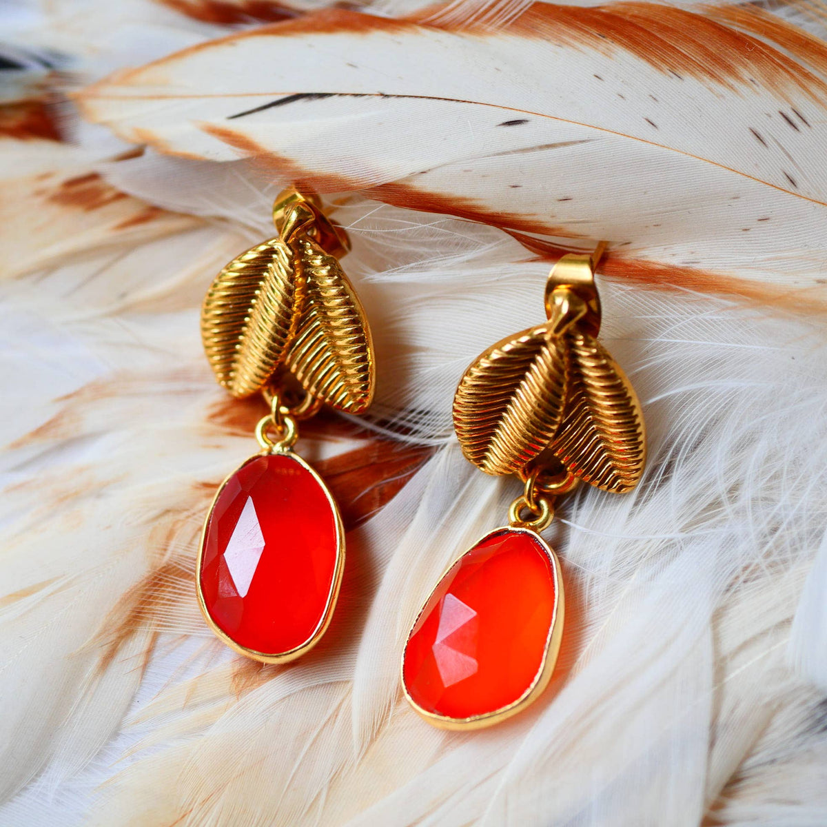 Pendientes Vega de Cornalina Natural