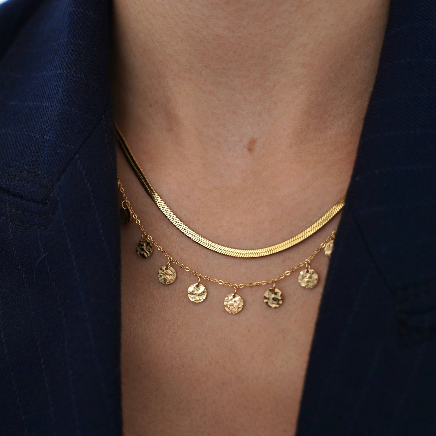 Collar de cadena Serpentine Tubogas de acero inoxidable