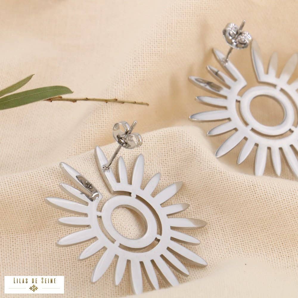 Pendientes de noche de acero inoxidable con strass 0323616