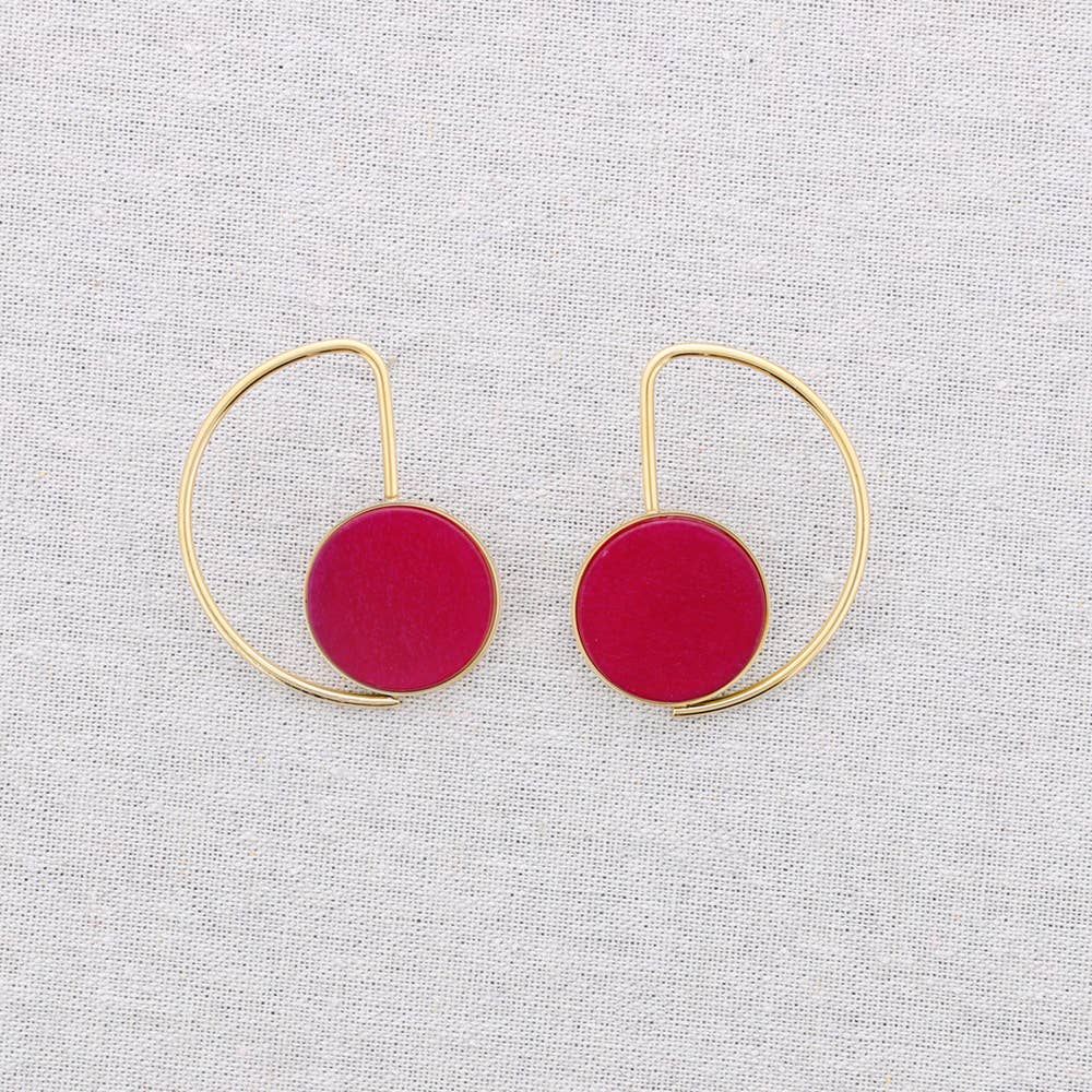 Pendientes Acero Forma Geometrica Piedra