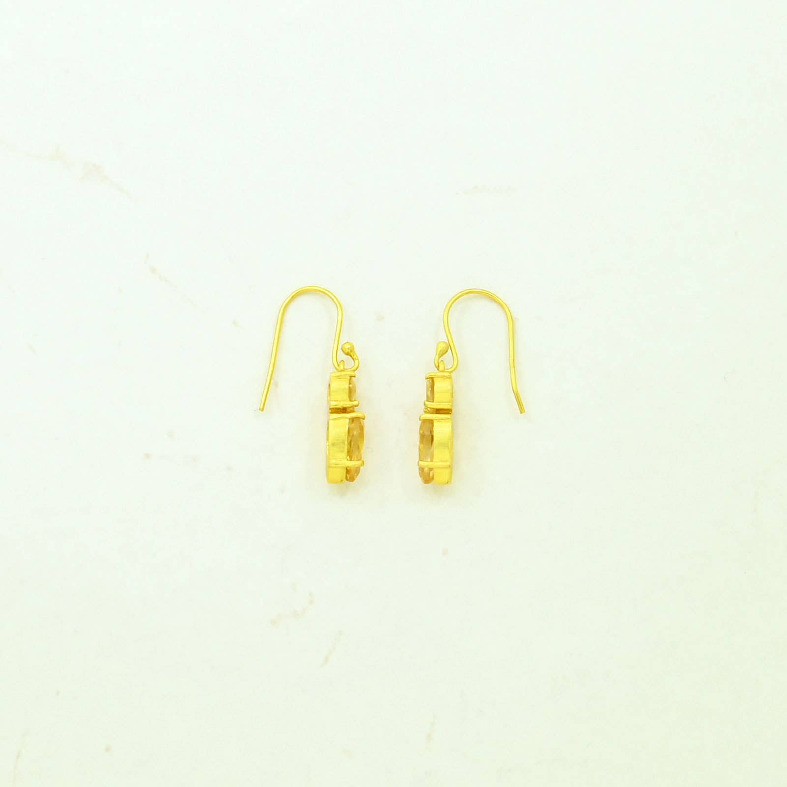 Pendientes El Oro de Plata 925 y Citrino Natural