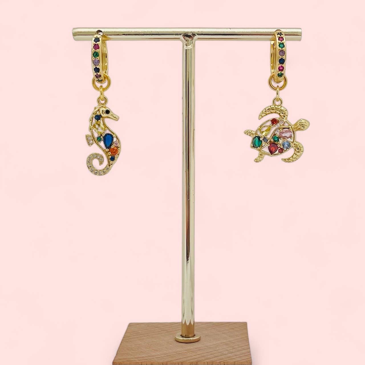 Pendientes de aro multicolor Beach Vibes