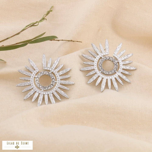 Pendientes de noche de acero inoxidable con strass 0323616