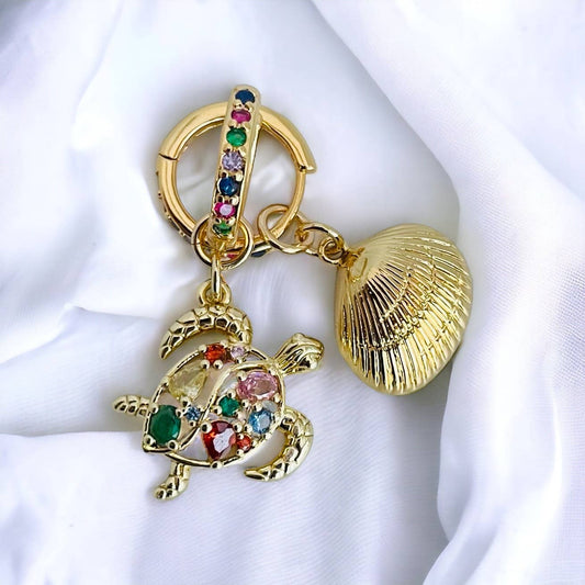 Pendientes tipo argolla Beach Tortue