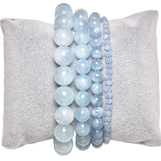 Pulsera de Aguamarina Natural – Calma, Claridad y Equilibrio