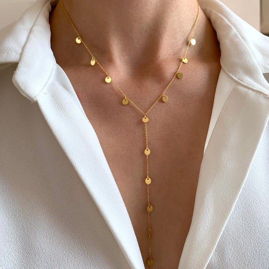 Collar largo y redondo con colgante