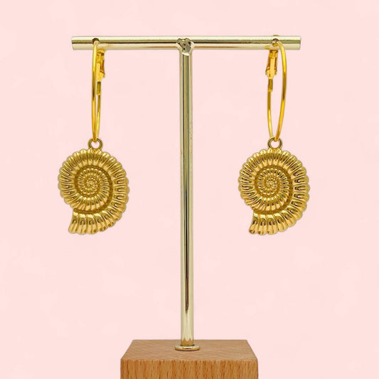 Pendientes de aro Beach Gold