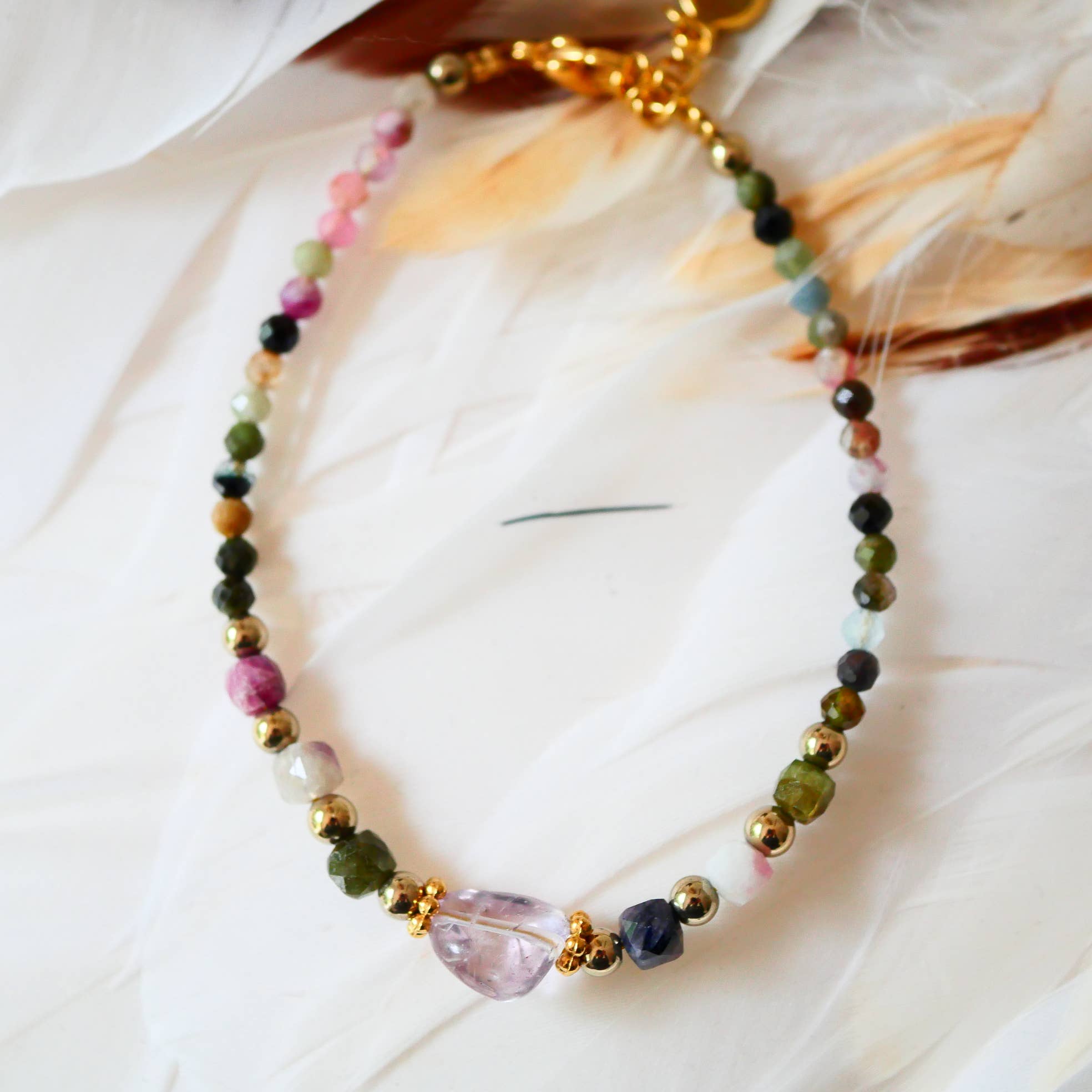 PULSERA CALI AMATISTA Y TURMALINA