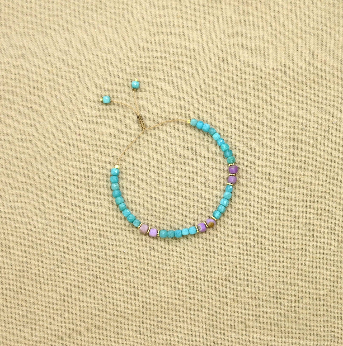 Pulsera Amaya, amazonita y rodocrosita