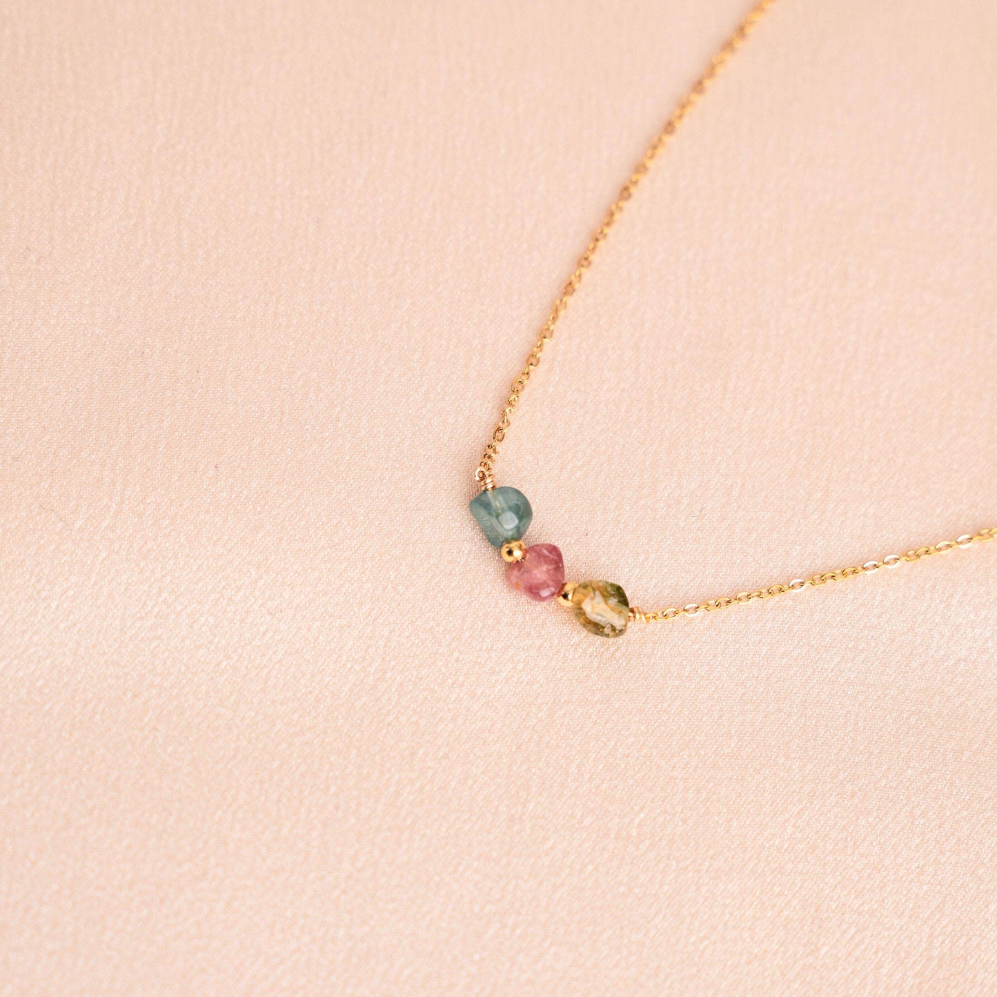 Collar de turmalina piedra natural