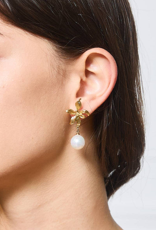 Pendientes colgantes de perlas 124AQ203
