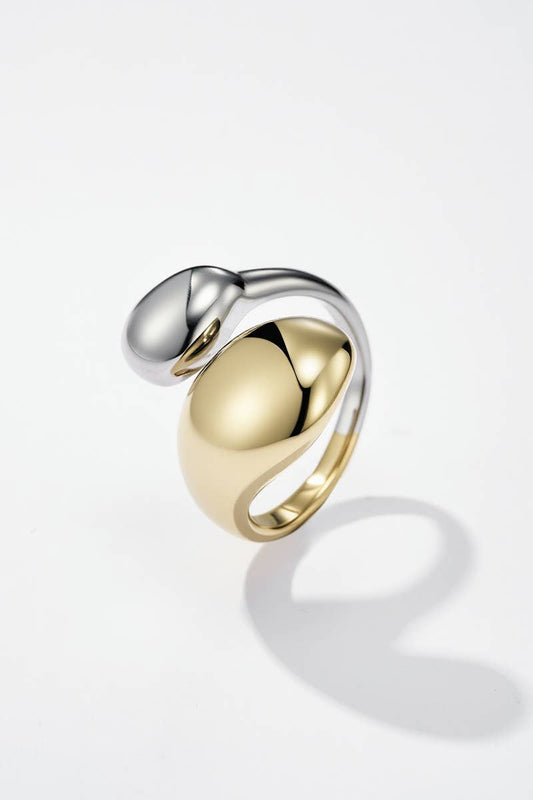 Anillo de acero inoxidable bicolor