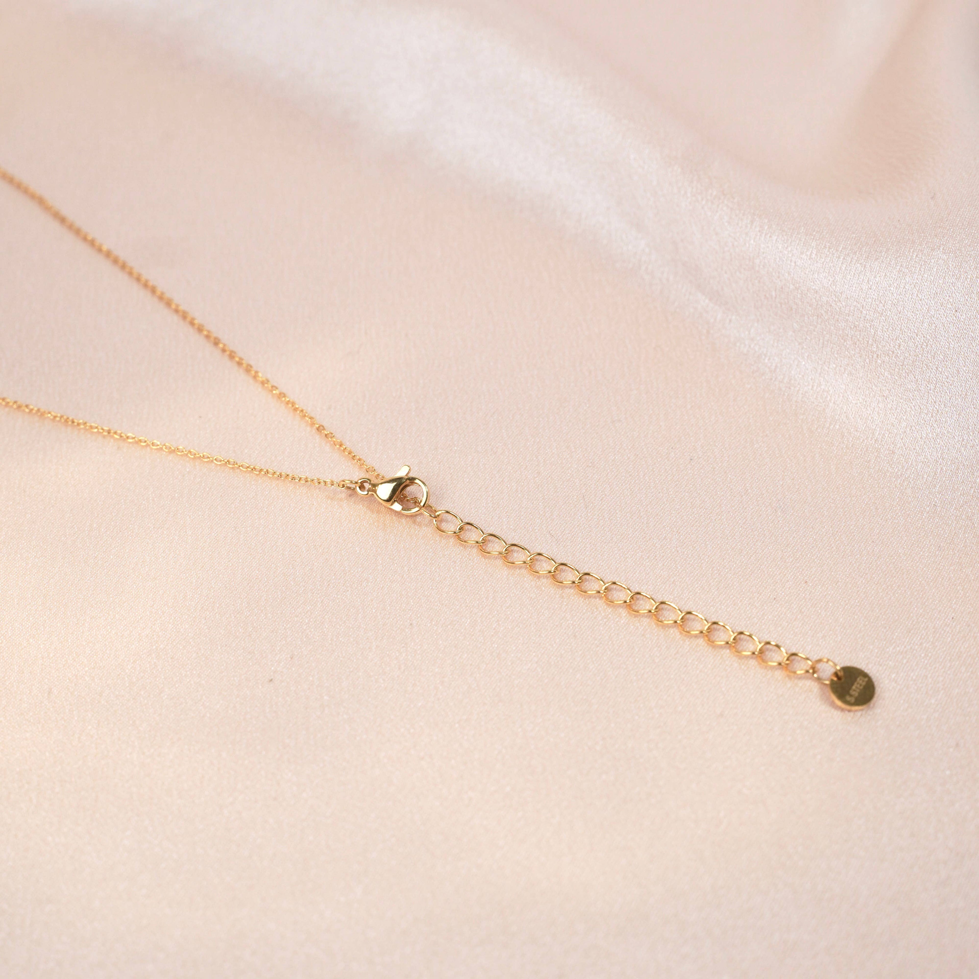 Colgante de acero inoxidable con piedra natural