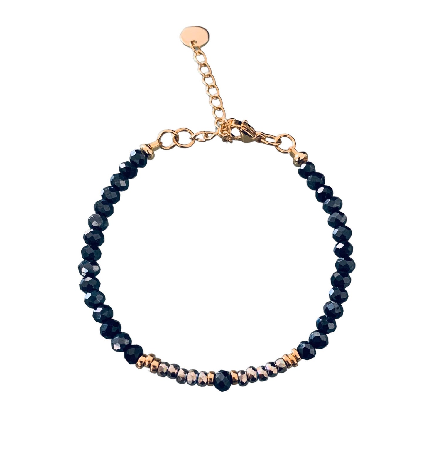 Pulsera de perlas azul medianoche