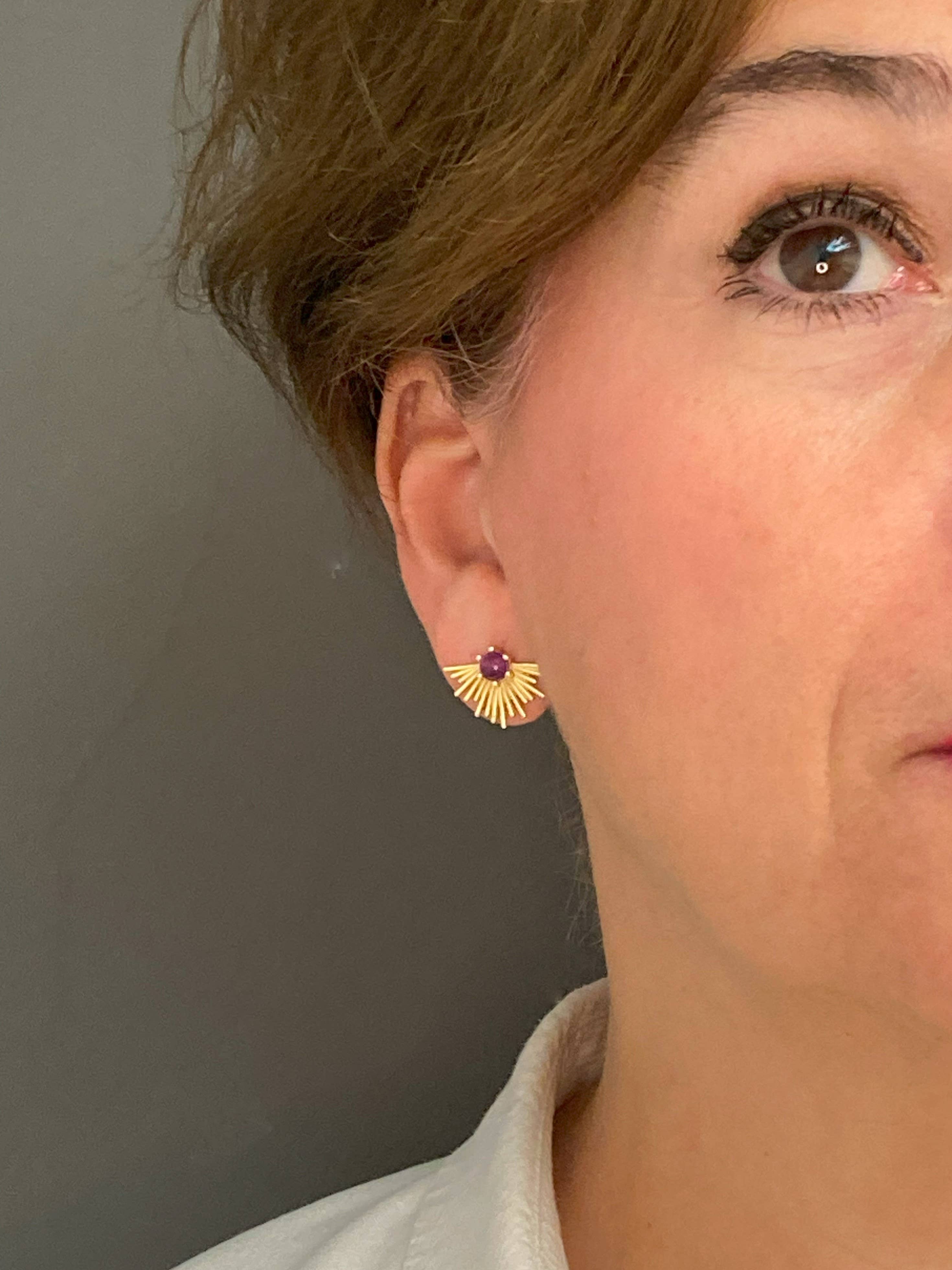 Pendientes mujer: sunrise de amatista