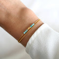Pulsera doble con piedra natural de Amazonita