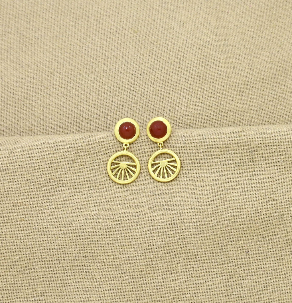 Pendientes Sunset con Cornalina