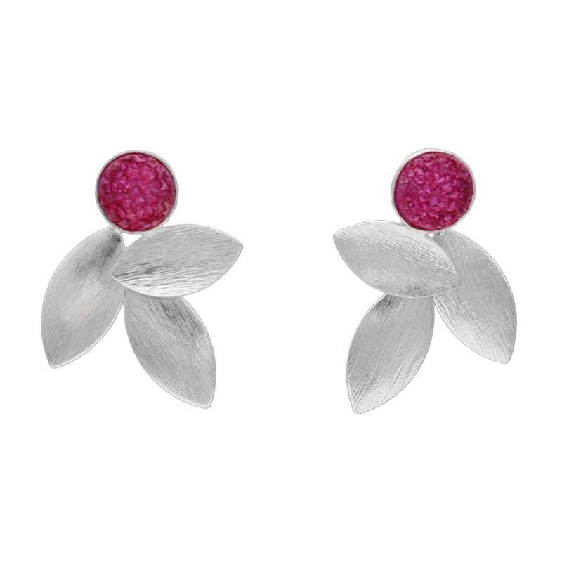 Pendientes Drusa Fucsia